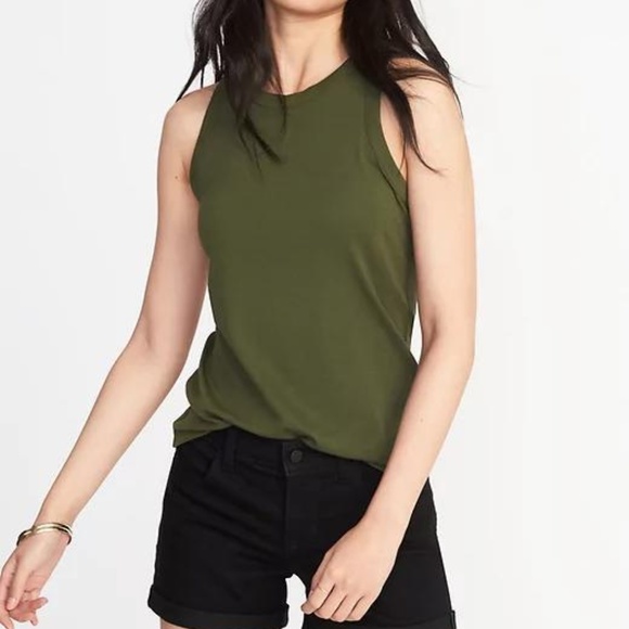 Old Navy Tops - Slim-Fit High-Neck Sleeveless Tee for Women